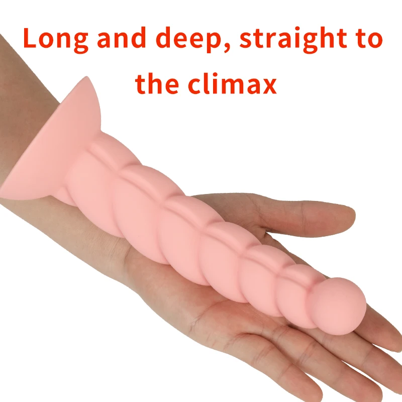 Silicone Anal Plug Dildos with Suction Cup Stimulate Vagina and Anus Big Butt Plug Soft Anal Dilator Sex Toys for Women and Men