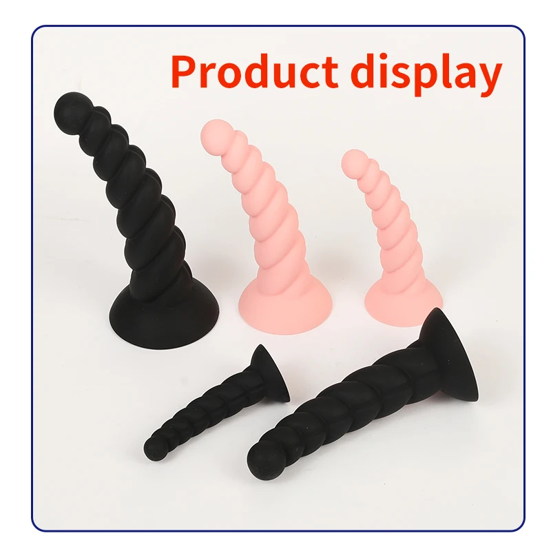 Silicone Anal Plug Dildos with Suction Cup Stimulate Vagina and Anus Big Butt Plug Soft Anal Dilator Sex Toys for Women and Men