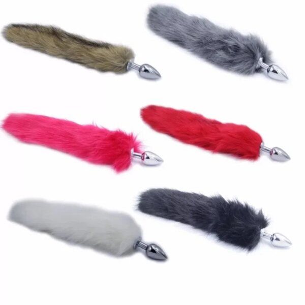 sexy fox anal plug tail anal toys for women adult sex product men butt plug stainles steel anal plug cosplay sex toys for couple 2