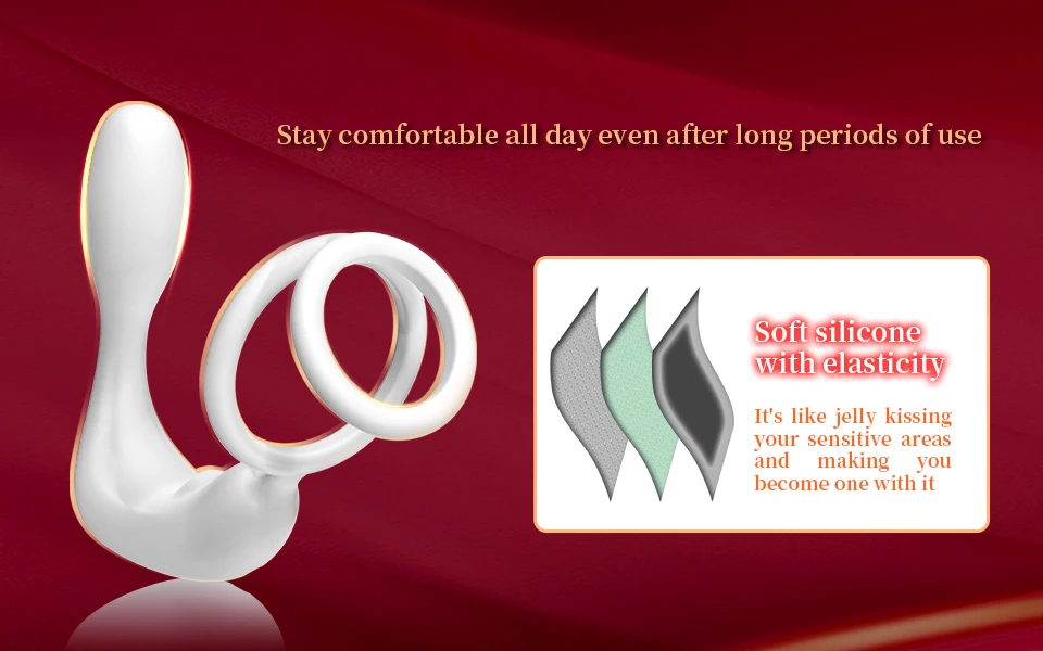 Safiman Prostate Massager Anal Vibrator Male Sex Toys with Cock Ring Vibrating Butt Plugs for Men 12 Vibrating Modes Wireless