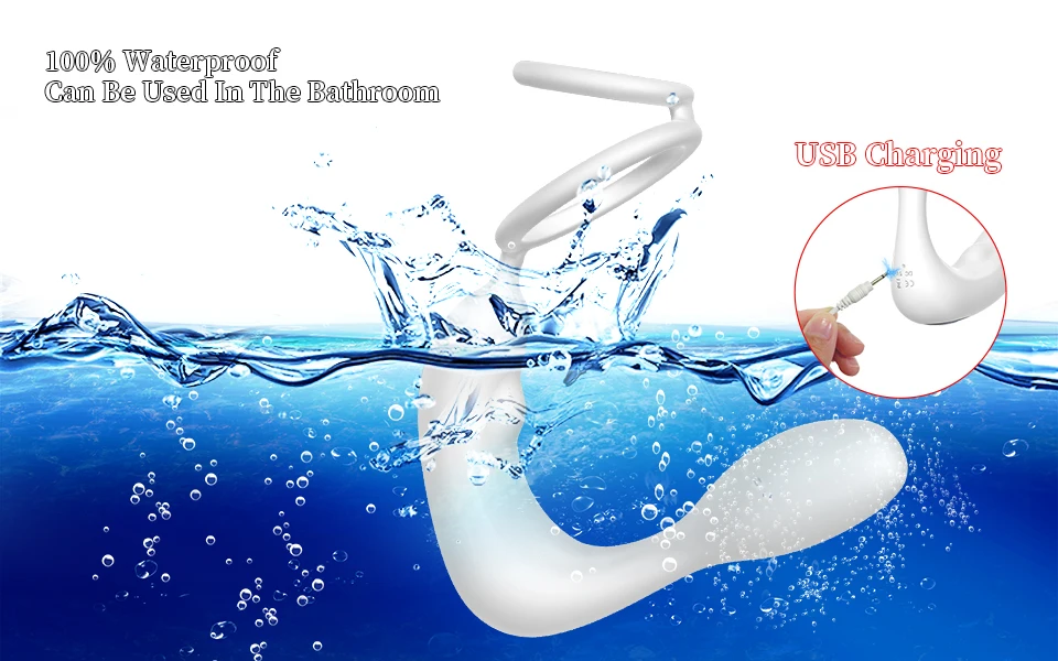 Safiman Prostate Massager Anal Vibrator Male Sex Toys with Cock Ring Vibrating Butt Plugs for Men 12 Vibrating Modes Wireless