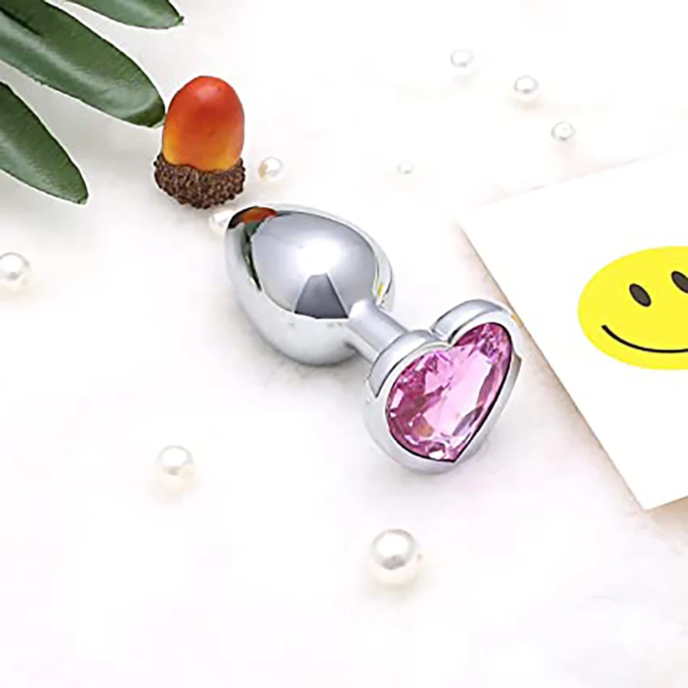 Heart-Shaped Anal Plug Sex Toys For Women Crystal Butt Plug Male Adult Toys Stainless Steel Prostate Massage Female Masturbation