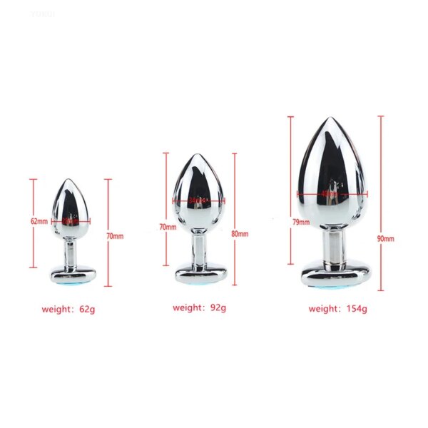 Heart-Shaped Anal Plug Sex Toys For Women Crystal Butt Plug Male Adult Toys Stainless Steel Prostate Massage Female Masturbation