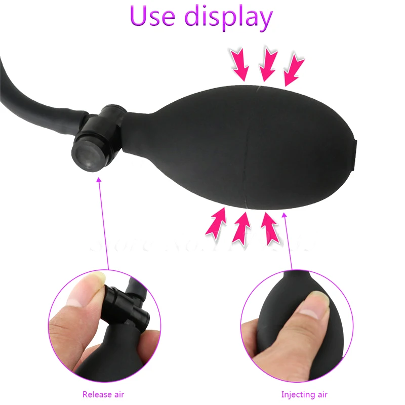 Inflatable Anal Dildo Plug Expandable Butt Plug with Pump Sex Toys for Women Men Anal Dilator Massager Adult Products Silicone