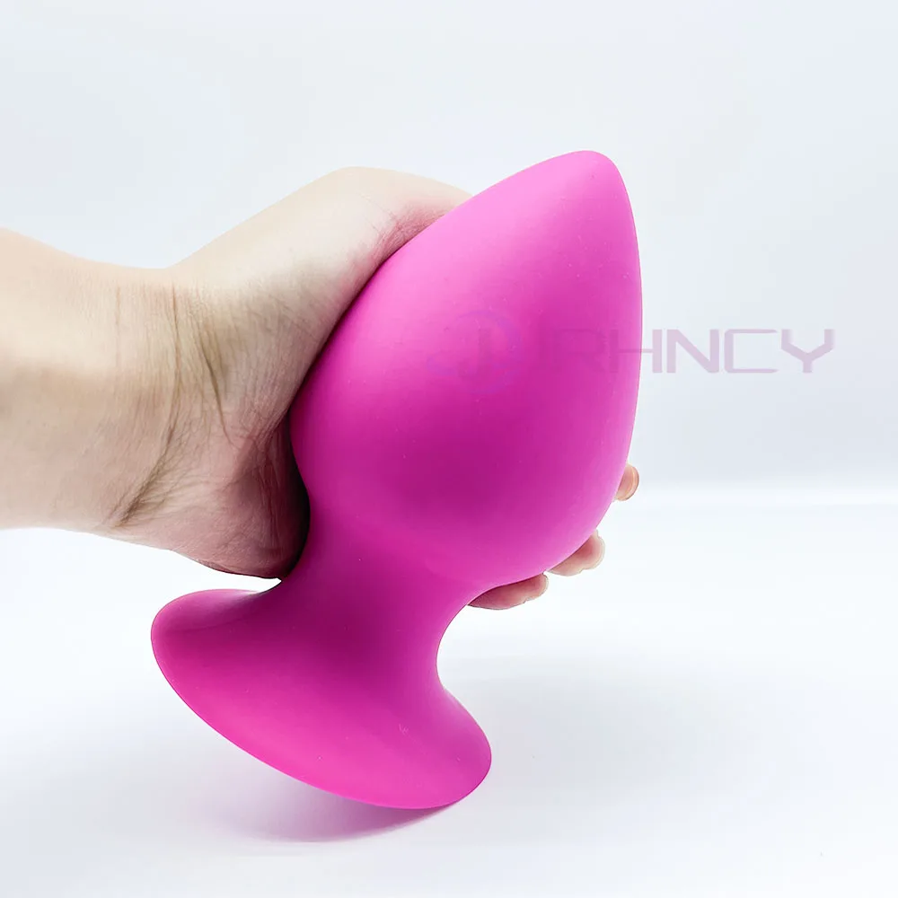 42-70mm Plug Anal Dilation Butt Plug For Men Prostate Massage Hard Silicone Anal Plug With Suction Cup Anal Sex Toys