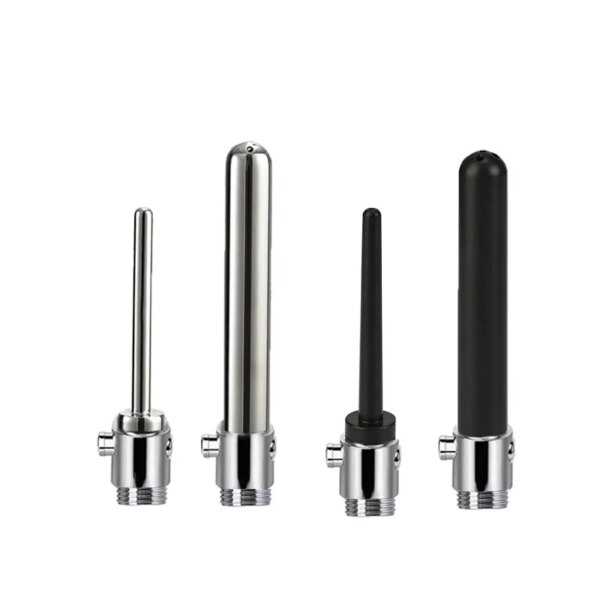 Douche Enema Vagina Anal Cleaning Switch faucet attachment Silicone Enema Syringe Shower Metal Butt Plug Nozzle Tip Gay Massager