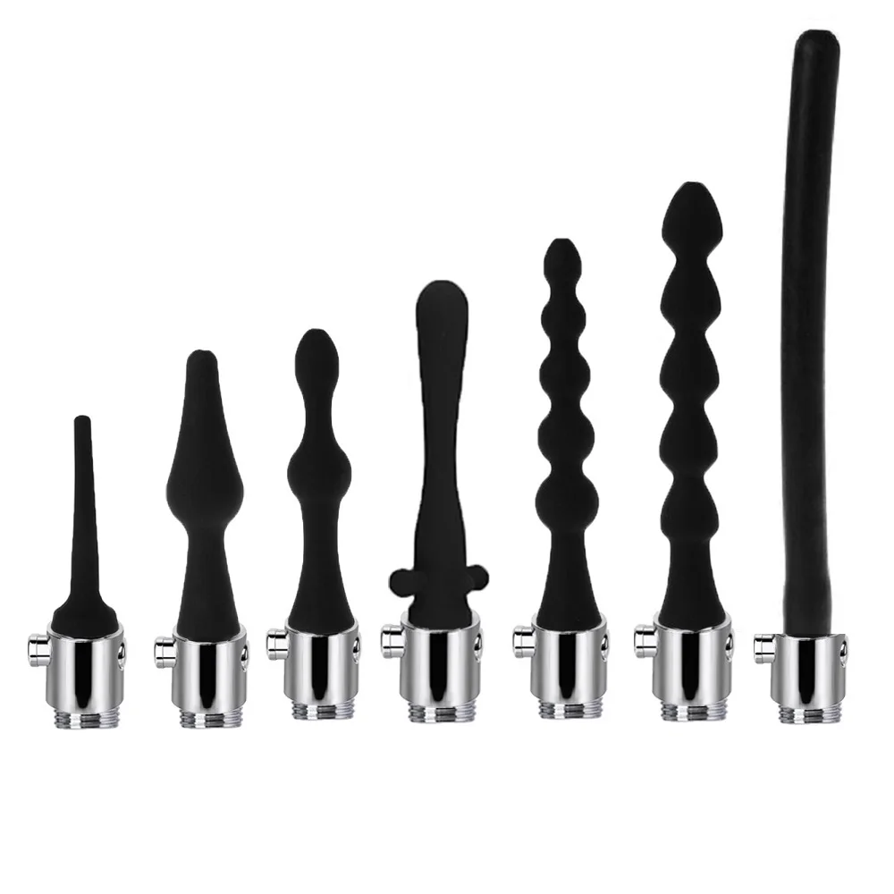 Douche Enema Vagina Anal Cleaning Switch faucet attachment Silicone Enema Syringe Shower Metal Butt Plug Nozzle Tip Gay Massager Douche Enema Vagina Anal Cleaning Switch faucet attachment Silicone Enema Syringe Shower Metal Butt Plug Nozzle Tip Gay Massager