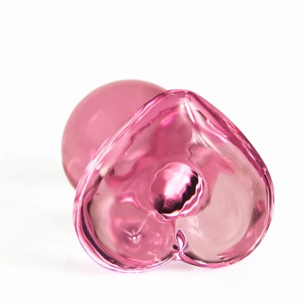 Cute Heart Glass Butt Plug Sex Toy Explore Ball Bullet Ass Masturbation Women Man Gay Stimulate Orgasmic Lesbian Anus Game