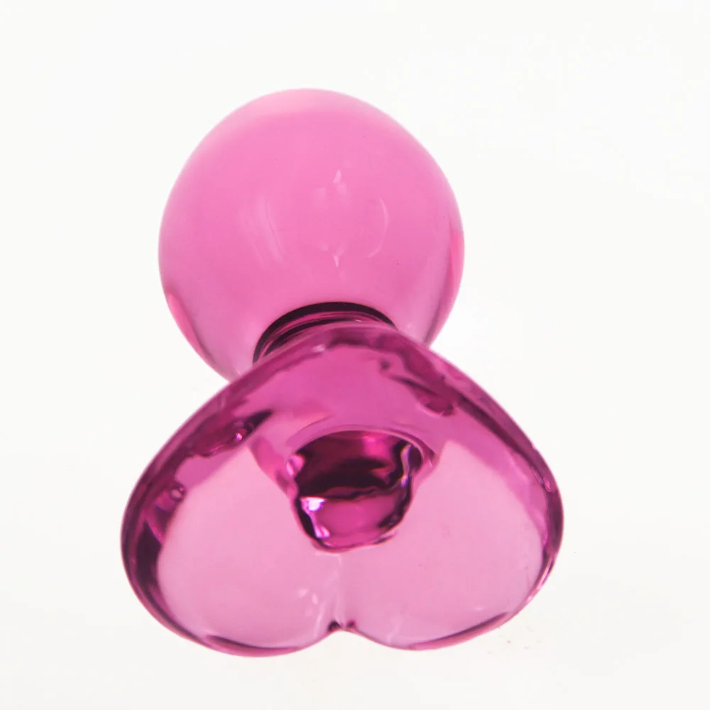 Cute Heart Glass Butt Plug Sex Toy Explore Ball Bullet Ass Masturbation Women Man Gay Stimulate Orgasmic Lesbian Anus Game