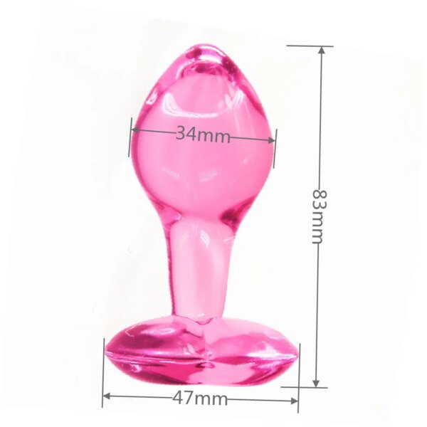 Cute Heart Glass Butt Plug Sex Toy Explore Ball Bullet Ass Masturbation Women Man Gay Stimulate Orgasmic Lesbian Anus Game