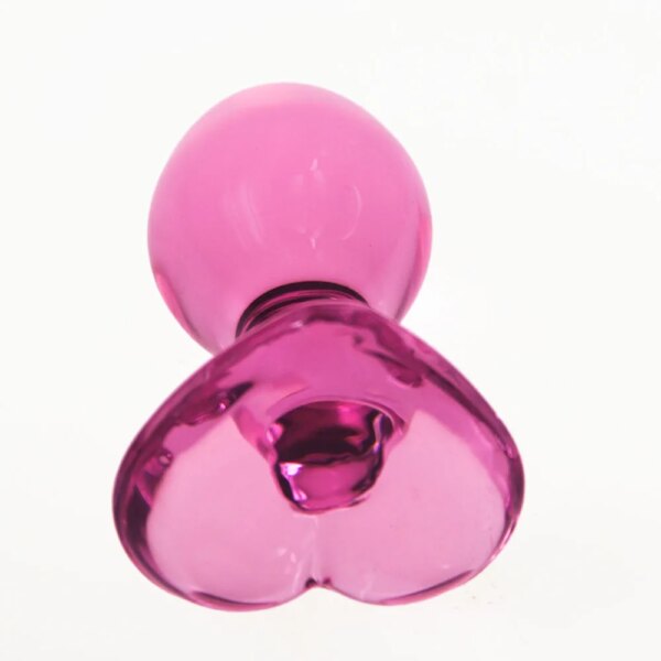 Cute Heart Glass Butt Plug Sex Toy Explore Ball Bullet Ass Masturbation Women Man Gay Stimulate Orgasmic Lesbian Anus Game