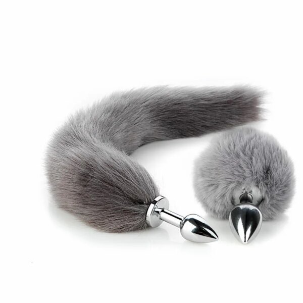 exotic anue plug toys with separable fox tail metal butt plug for couple women anal games rabbit cosplay special accessories