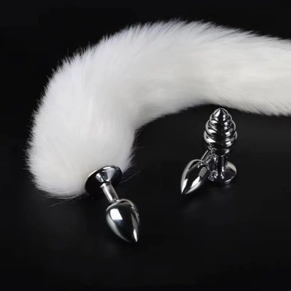 exotic anue plug toys with separable fox tail metal butt plug for couple women anal games rabbit cosplay special accessories