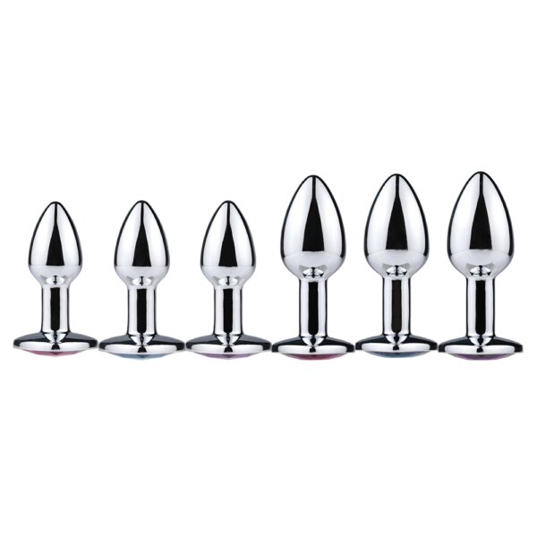 1pcs, Gemstone base mini metal anal plug, beginner butt plug, masturbation tool, sex Butt g-point massage, adult sex toys