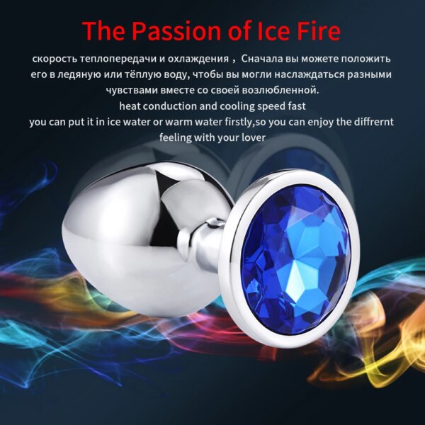3 Pcs/set Metal Anal plug butt plug Sex Toys Butt Toys For Women/Men/Couples Adults Game Masturbator Anal S/M/L Diamond Sex Shop