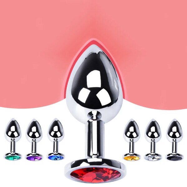 3 Pcs/set Metal Anal plug butt plug Sex Toys Butt Toys For Women/Men/Couples Adults Game Masturbator Anal S/M/L Diamond Sex Shop