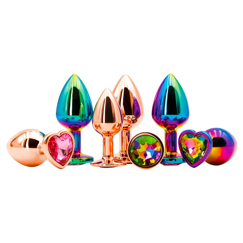 Small Size Metal Anal Beads Butt Plug Mini Rainbow Rose gold Butt Plug Crystal Jewelry Trainer Anal Dildo Masturbation Sex Toy Small Size Metal Anal Beads Butt Plug Mini Rainbow Rose gold Butt Plug Crystal Jewelry Trainer Anal Dildo Masturbation Sex Toy