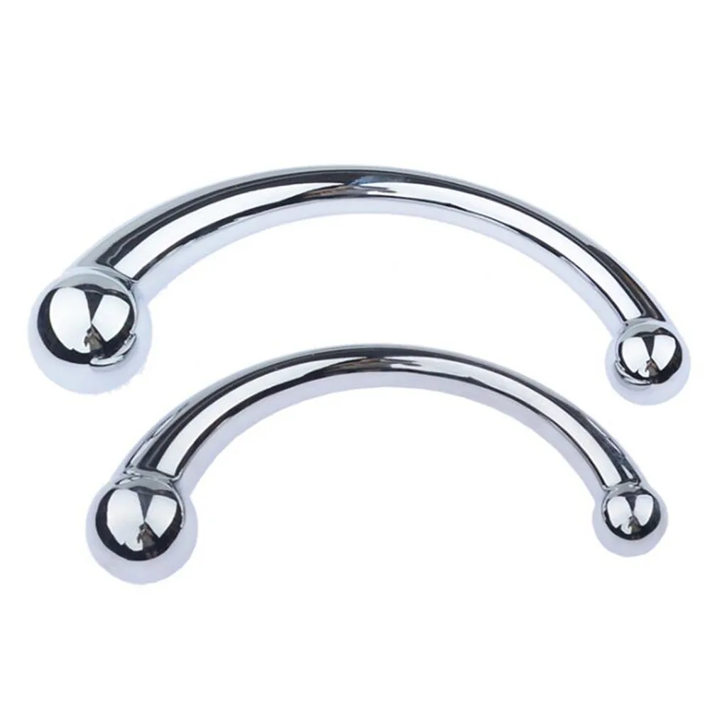 Double Ended Stainless Steel G Spot Wand Massage Stick Pure Metal Penis P-Spot Stimulator Anal Plug Dildo Sex Toy For Women Men