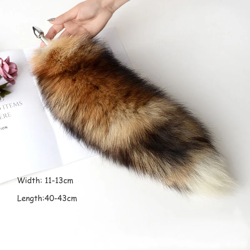 Anal Plug Real Fox Tail Separable Cosplay Butt Plug Anal Sex Tail Adult Products Anal Sex Toys for Woman Couples Men Sexy Shop