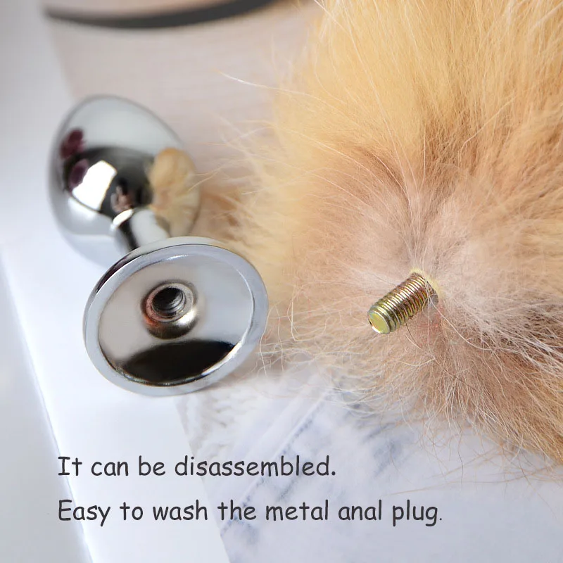 Anal Plug Real Fox Tail Separable Cosplay Butt Plug Anal Sex Tail Adult Products Anal Sex Toys for Woman Couples Men Sexy Shop