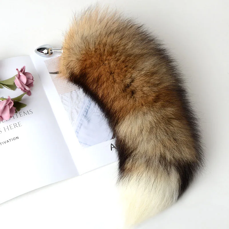 Anal Plug Real Fox Tail Separable Cosplay Butt Plug Anal Sex Tail Adult Products Anal Sex Toys for Woman Couples Men Sexy Shop