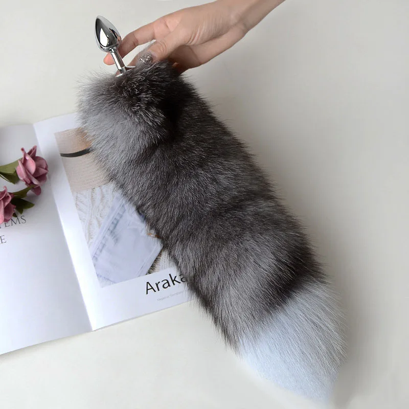 Anal Plug Real Fox Tail Separable Cosplay Butt Plug Anal Sex Tail Adult Products Anal Sex Toys for Woman Couples Men Sexy Shop