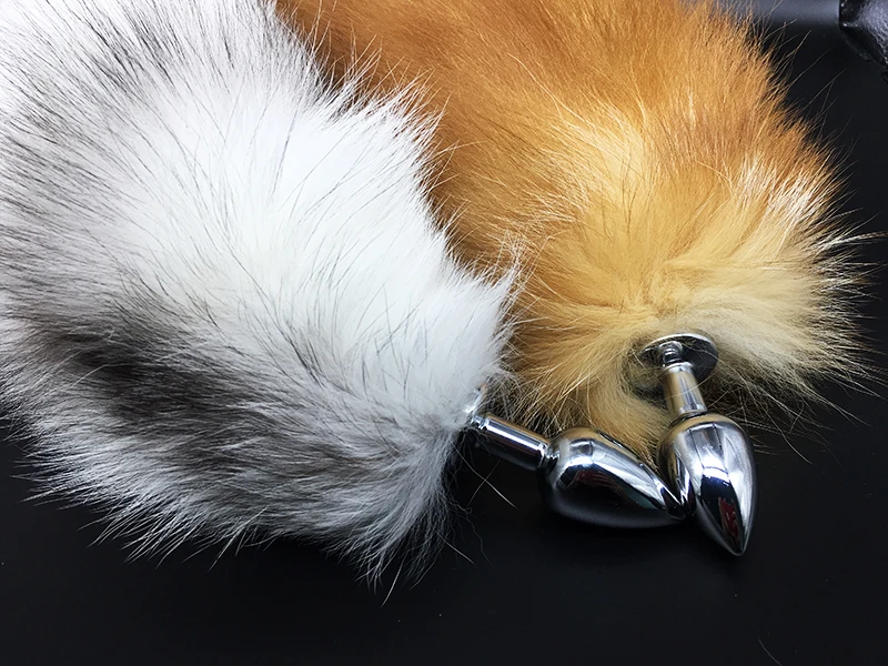 Anal Plug Real Fox Tail Separable Cosplay Butt Plug Anal Sex Tail Adult Products Anal Sex Toys for Woman Couples Men Sexy Shop