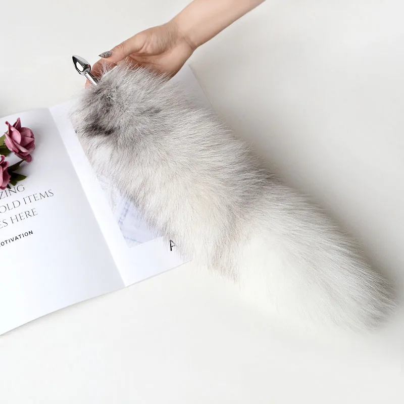 Anal Plug Real Fox Tail Separable Cosplay Butt Plug Anal Sex Tail Adult Products Anal Sex Toys for Woman Couples Men Sexy Shop