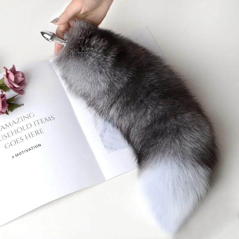 Anal Plug Real Fox Tail Separable Cosplay Butt Plug Anal Sex Tail Adult Products Anal Sex Toys for Woman Couples Men Sexy Shop