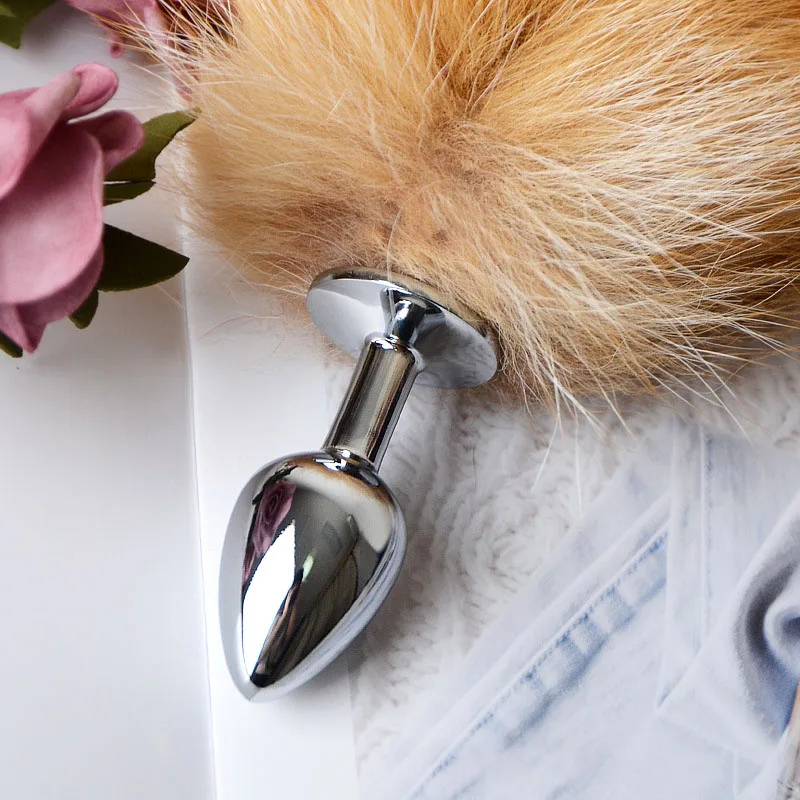Anal Plug Real Fox Tail Separable Cosplay Butt Plug Anal Sex Tail Adult Products Anal Sex Toys for Woman Couples Men Sexy Shop