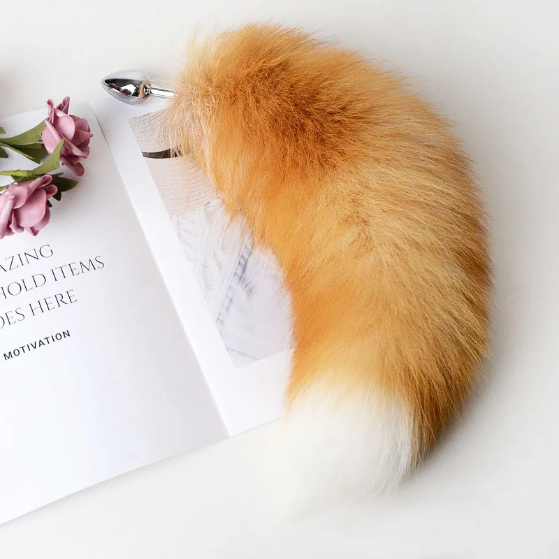 Anal Plug Real Fox Tail Separable Cosplay Butt Plug Anal Sex Tail Adult Products Anal Sex Toys for Woman Couples Men Sexy Shop