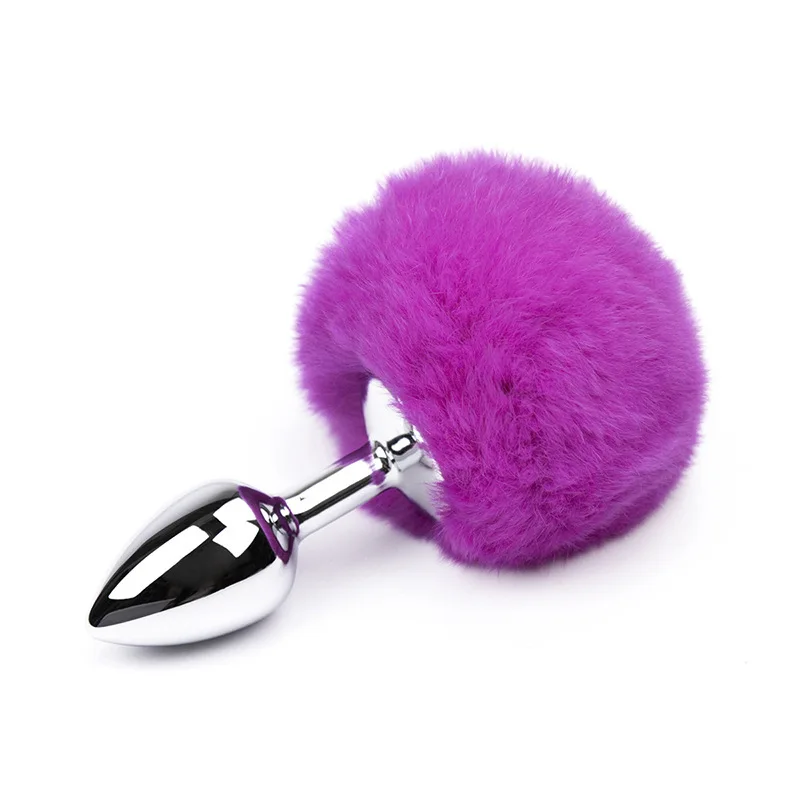 Anal Plug Stainless Steel Silicone Bunny Tail Erotic Dildo Sexo Butt Plug Tail  Anus Sex Shop Adults Games Sex Toys for Woman