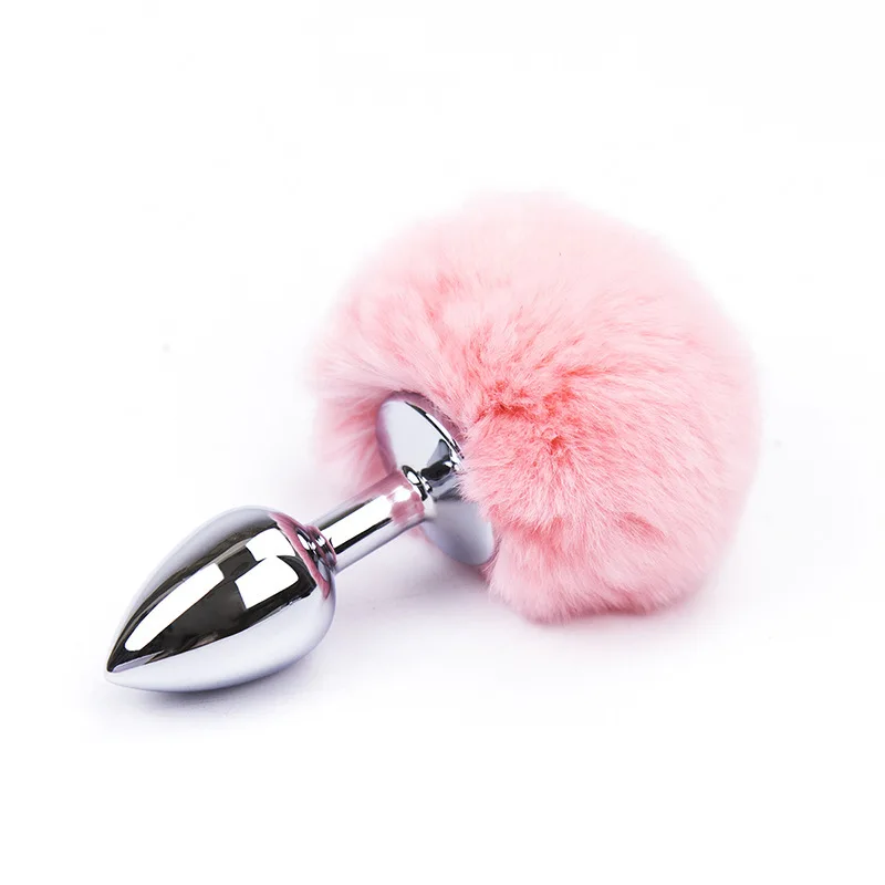 Anal Plug Stainless Steel Silicone Bunny Tail Erotic Dildo Sexo Butt Plug Tail  Anus Sex Shop Adults Games Sex Toys for Woman