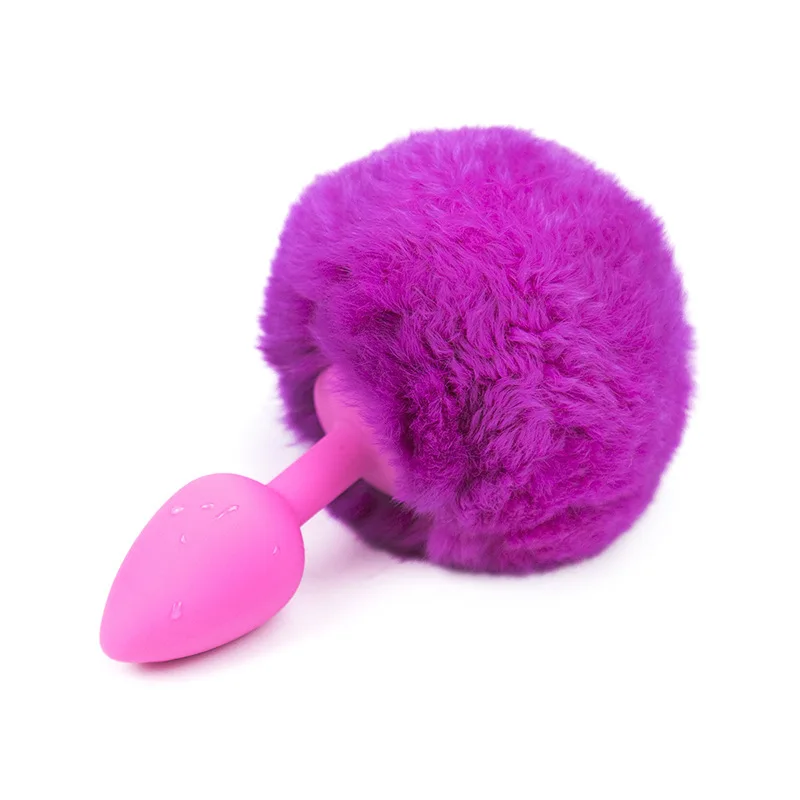 Anal Plug Stainless Steel Silicone Bunny Tail Erotic Dildo Sexo Butt Plug Tail  Anus Sex Shop Adults Games Sex Toys for Woman