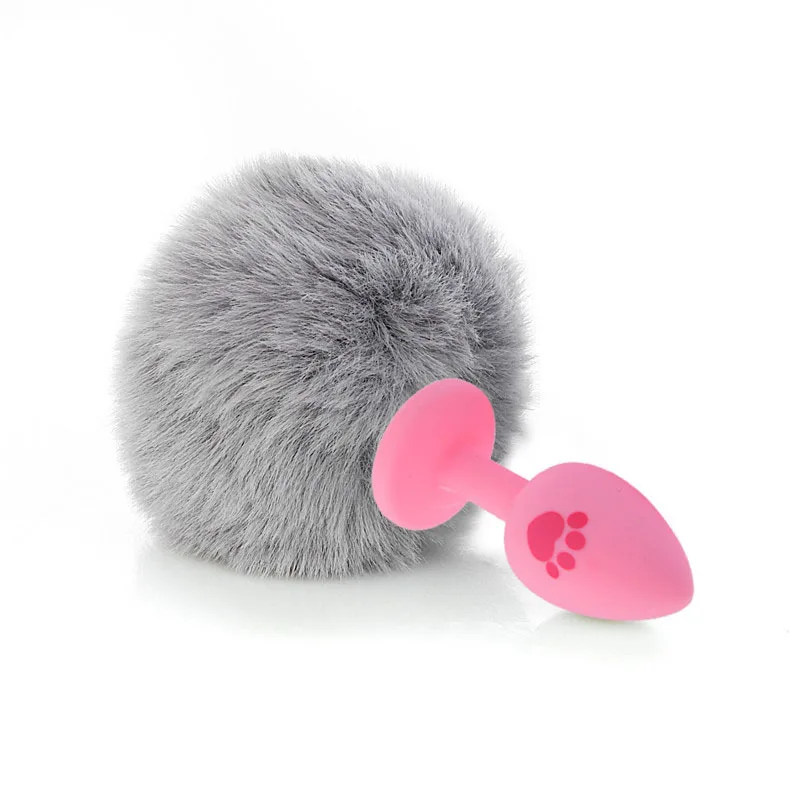 Anal Plug Stainless Steel Silicone Bunny Tail Erotic Dildo Sexo Butt Plug Tail  Anus Sex Shop Adults Games Sex Toys for Woman