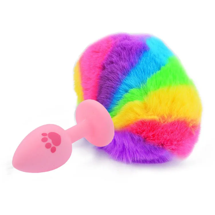 Anal Plug Stainless Steel Silicone Bunny Tail Erotic Dildo Sexo Butt Plug Tail  Anus Sex Shop Adults Games Sex Toys for Woman