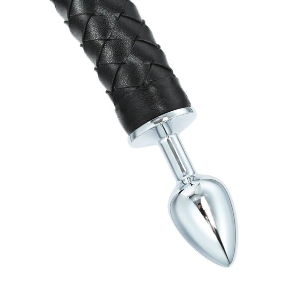 Metal Anal Plug PU leather Whip Anal Sex Devil Tail Cosplay Butt Plug Adult Games Anal Sex Toys for Couples Men and Women