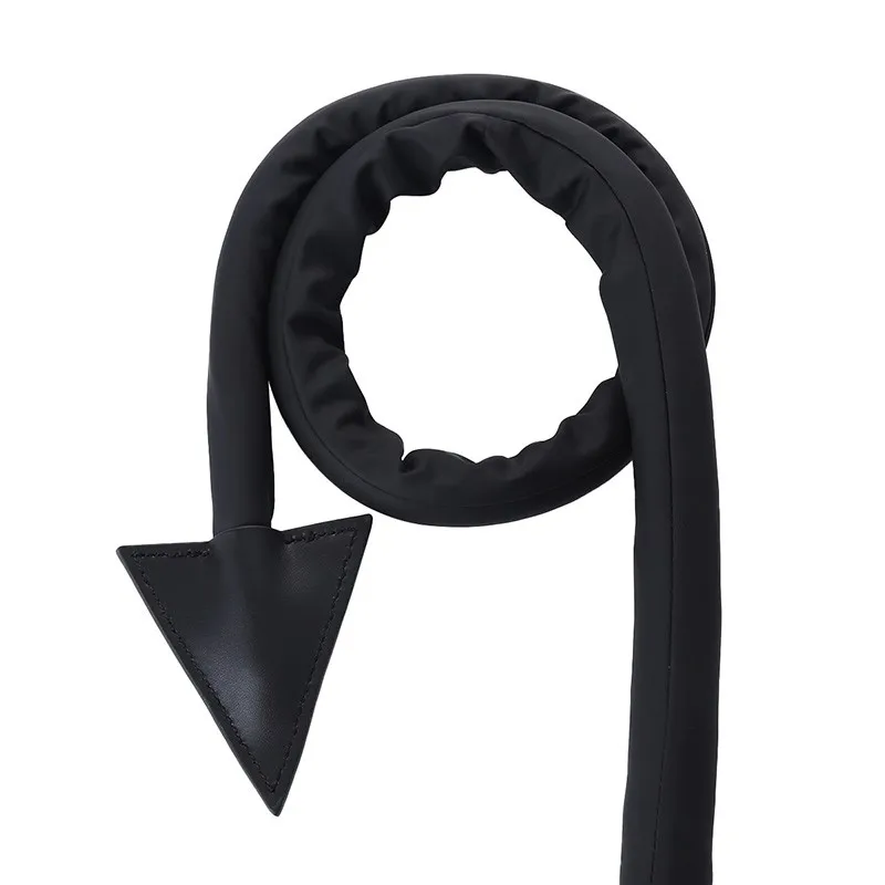 HESEKS Metal Anal Plug PU leather Whip Anal Sex Devil Tail Cosplay Butt Plug Adult Games Anal Sex Toys for Couples Men and Women
