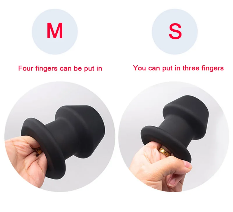 Silicone Hollow Peeped Anal Plug Stopper Anus Speculum Expander Stimulator Butt Dilator Enemator Adults Masturbation Sex Toys