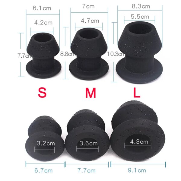 Silicone Hollow Peeped Anal Plug Stopper Anus Speculum Expander Stimulator Butt Dilator Enemator Adults Masturbation Sex Toys