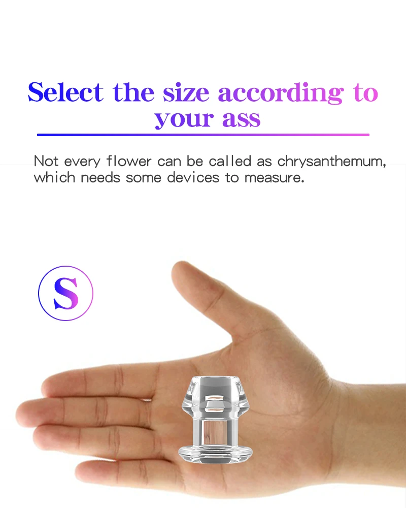 Hollow Anal Plug with Matched Stopper Enema Anal Expander Butt Plug Peep Vagina and Anus Dilation SM Sex Toy Anal Sex Toys Woman Hollow Anal Plug with Matched Stopper Enema Anal Expander Butt Plug Peep Vagina and Anus Dilation SM Sex Toy Anal Sex Toys Woman