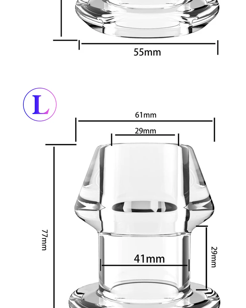 Hollow Anal Plug with Matched Stopper Enema Anal Expander Butt Plug Peep Vagina and Anus Dilation SM Sex Toy Anal Sex Toys Woman Hollow Anal Plug with Matched Stopper Enema Anal Expander Butt Plug Peep Vagina and Anus Dilation SM Sex Toy Anal Sex Toys Woman