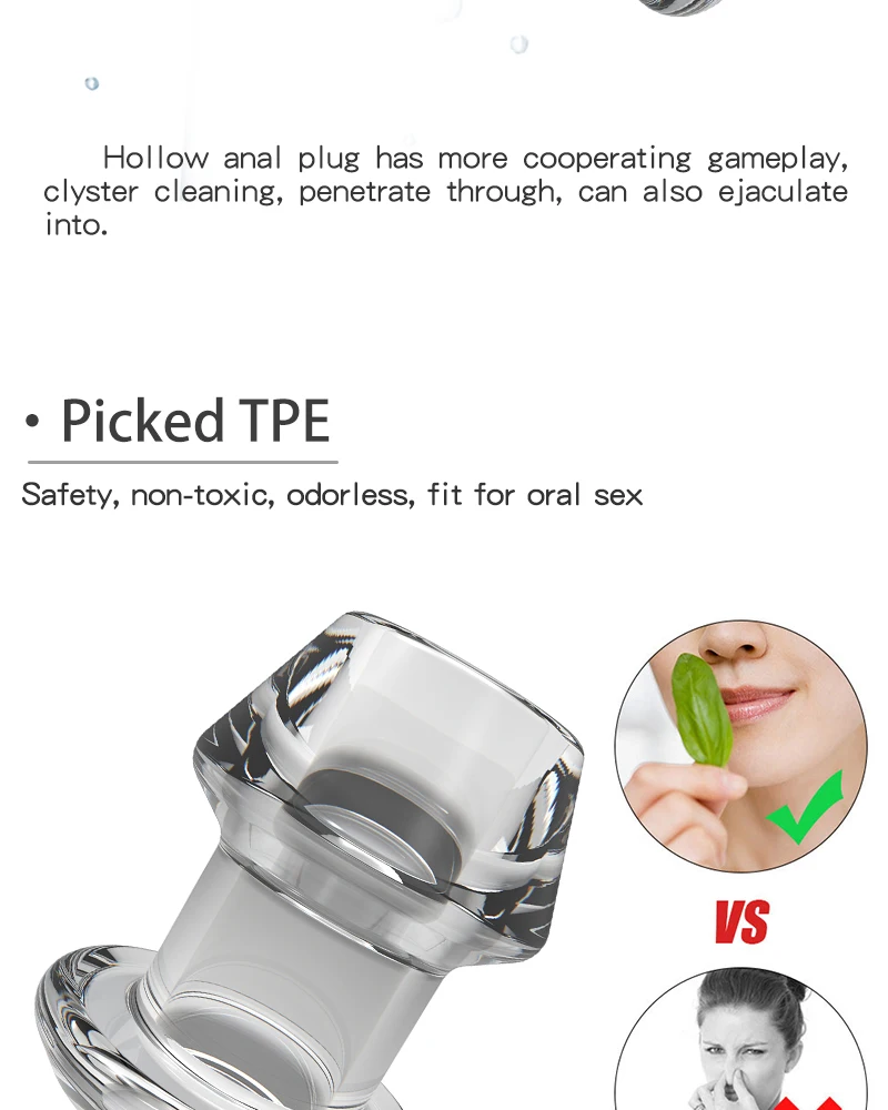 Hollow Anal Plug with Matched Stopper Enema Anal Expander Butt Plug Peep Vagina and Anus Dilation SM Sex Toy Anal Sex Toys Woman Hollow Anal Plug with Matched Stopper Enema Anal Expander Butt Plug Peep Vagina and Anus Dilation SM Sex Toy Anal Sex Toys Woman