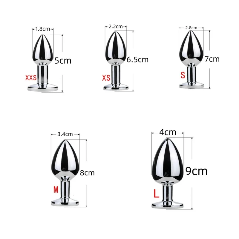 5 Sizes Metal Butt Plug Fetish Fox Tail Intimate Toys Bdsm Anal Extender Dilator Sex Shop Products Erotic Games Goods For Adults