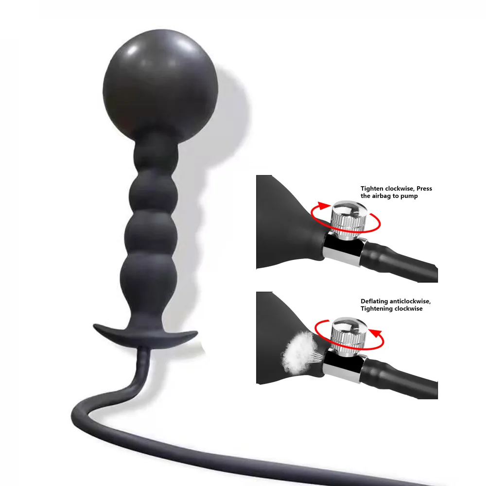 Super Long Inflated Anal Plug Expandable Dildo Big Butt Plug G-spot Prostate Massage Anus Trainner BDSM Sex Toys For Women Men