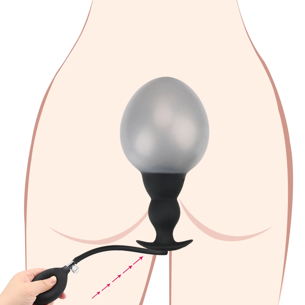 Super Long Inflated Anal Plug Expandable Dildo Big Butt Plug G-spot Prostate Massage Anus Trainner BDSM Sex Toys For Women Men