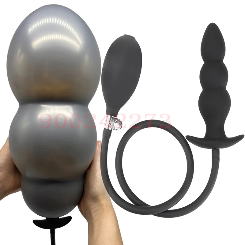 Super Long Inflated Anal Plug Expandable Dildo Big Butt Plug G-spot Prostate Massage Anus Trainner BDSM Sex Toys For Women Men