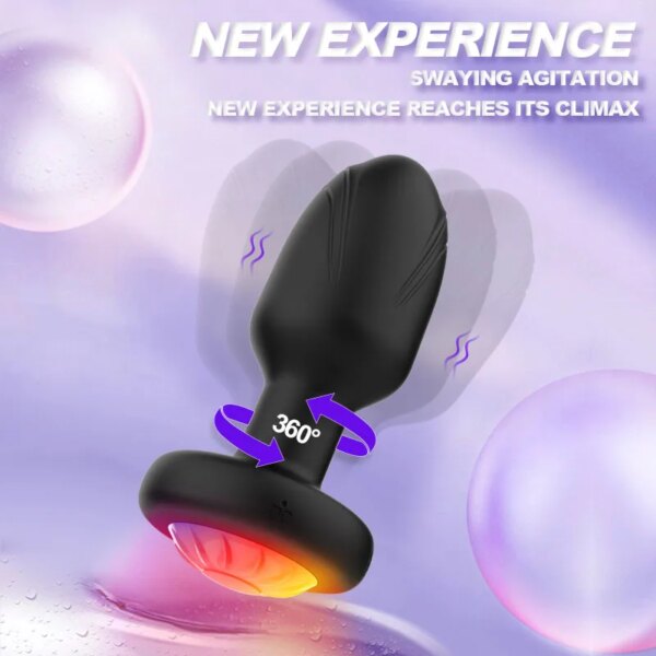 360 Rotation Vibrating Anal Plug Remote Control Butt Plug Vibrator For man 10 Speed Prostate Massager Adult Sex Toys For Couples