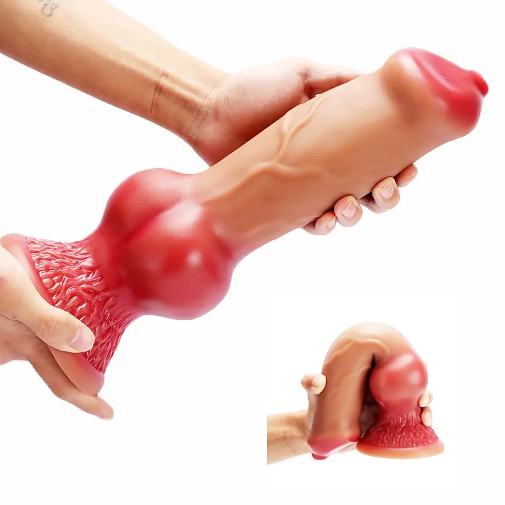 Realistic Huge Dog Dildo Anal Plug With Suction Cup Silicone Big Butt Plug Prostate Massager Adult Sex Toys for Men Women