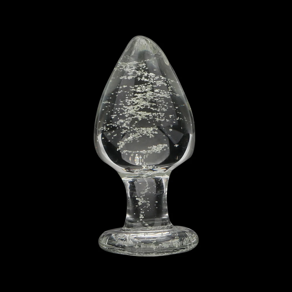 IKOKY Luminous Glass Butt Plug Anal Plug Toys for Adults Erotic Toys Crystal Jewelry Anal Beads Sex Shop No Vibration